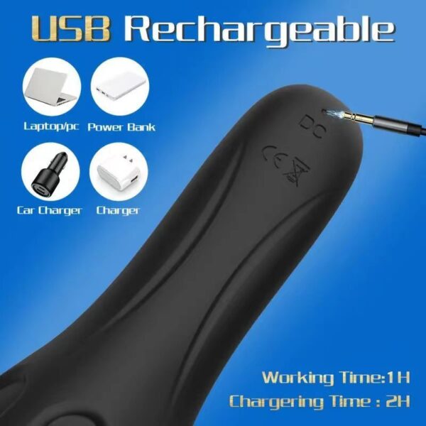 Electric Shock Tongue Licking Airplane Bottle Men's Automatic Penis Trainer Turtle Head Exerciser Masturbation Product - Image 4