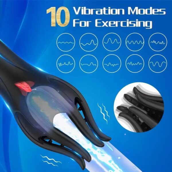 Electric Shock Tongue Licking Airplane Bottle Men's Automatic Penis Trainer Turtle Head Exerciser Masturbation Product - Image 3