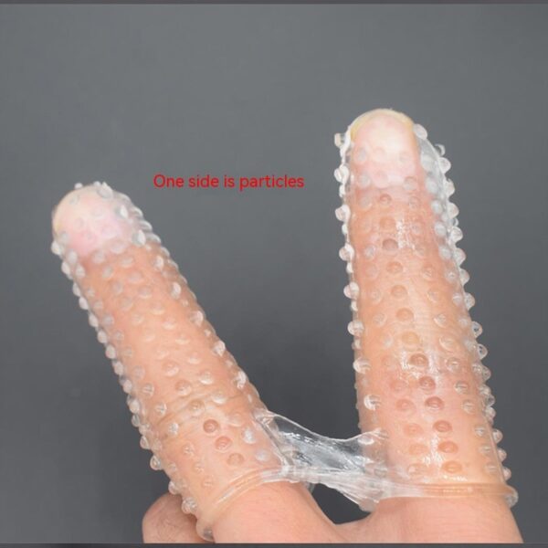 Double Finger Stall Buckle Set Particle Barbed Crystal Exotic Condom Couple Toys - Image 9