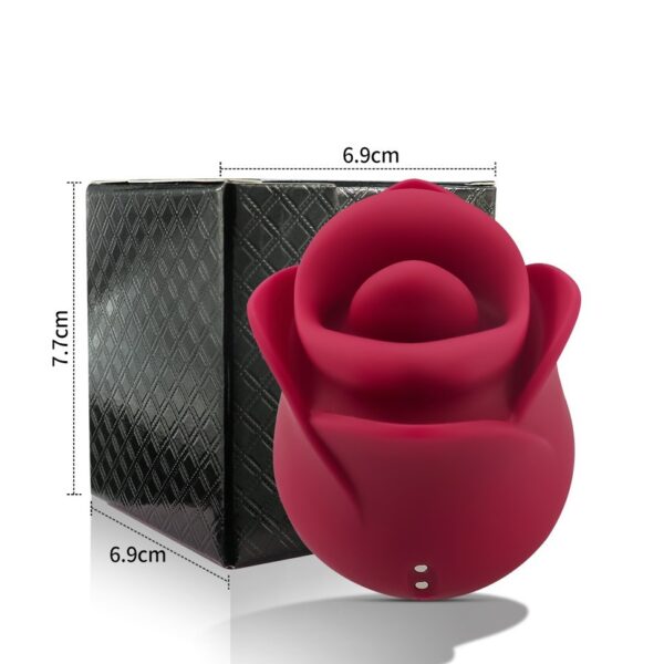 Bite Tongue Licking Red Lips Rose Vibrators - Image 4