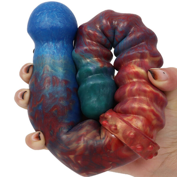 Color Double Head Dildo Fishbone Pattern Butt Plug For Women - Image 9